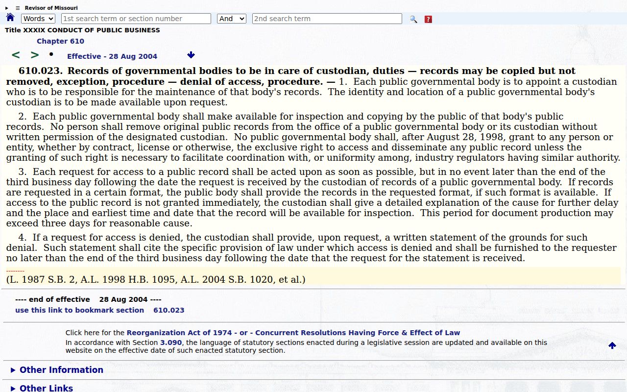 Atchison County court case records source image for Missouri Sunshine response statute