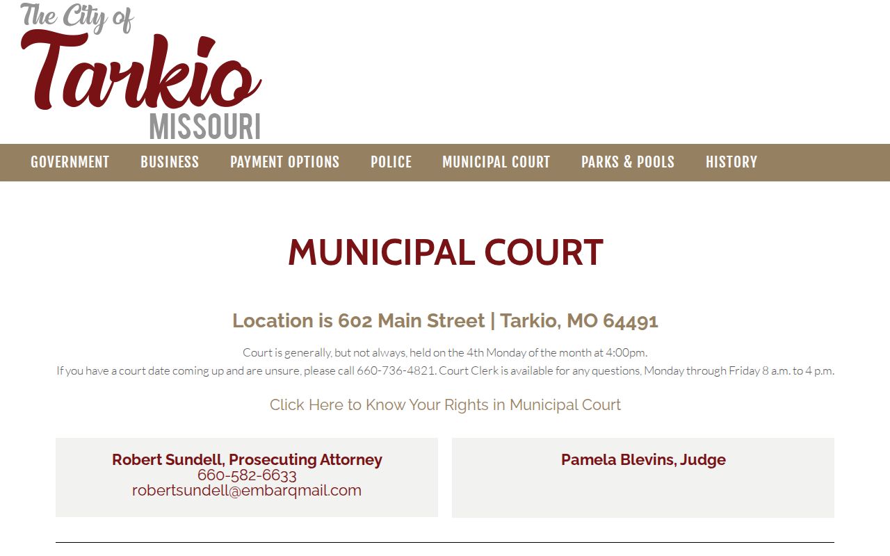 Atchison County Tarkio court records payment and Case.net information